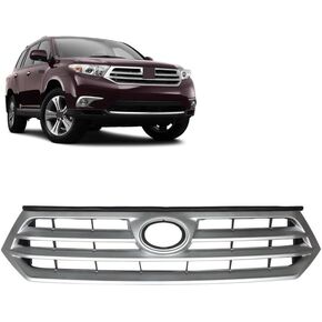 Suitable for 2011-2013 Toyota Highlander – Silver Front Upper Grille, OEM-Style Replacement with Factory Fit in Saudi Arabia