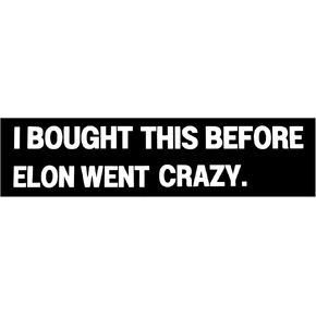 ملصق Wuyaoyao Anti Elon Bumper للسيارة، لقد اشتريت هذا قبل أن يصبح Elon مجنونًا، ملصقات سيارة من الفينيل مقاومة للماء لأجهزة الكمبيوتر المحمول ذات النافذة الممتصة للصدمات والشاحنة، ملصق سيارة مغناطيسي مضاد للمسك (مغناطيسي، نمط 2) in Kuwait
