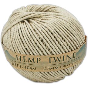 Hemptopia 2.5mm Natural Hemp Twine - 341 Feet / 104 Meters - 100% Hemp in Saudi Arabia