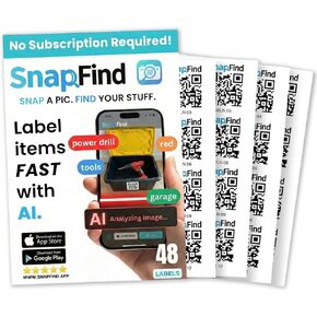 Smart QR Code Labels – AI Auto-Labeling, No Typing! Storage Bins & Moving Containers – iOS and Android – 48 White Stickers (2.5" x 2.5") in Saudi Arabia
