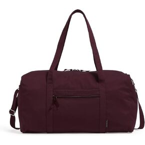 Vera Bradley Cotton Collegiate Large Travel Duffle Bag (Multiple Teams Available), Cardinal/White Rain Garden with University of South Carolina in Saudi Arabia