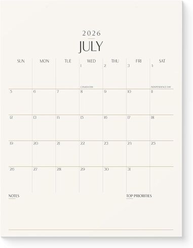 Karto Magnetic Calendar for Refrigerator 2026-2027 - Vertical 6x9 inch July 2026 to December 2027 - Small, Versatile and Easy Planning with Aesthetic Fridge Calendar Magnet - Beige in Kuwait