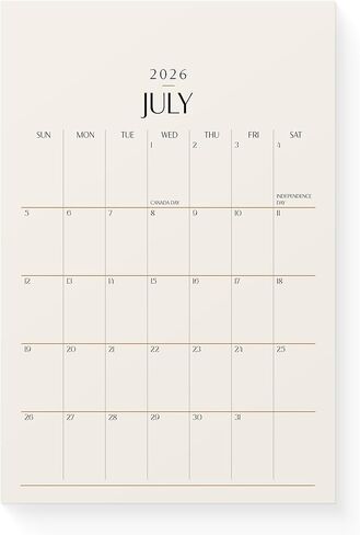 Karto Magnetic Calendar for Refrigerator 2026-2027 - Vertical 6x9 inch July 2026 to December 2027 - Small, Versatile and Easy Planning with Aesthetic Fridge Calendar Magnet - Beige in Kuwait