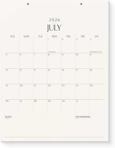 Karto Magnetic Calendar for Refrigerator 2026-2027 - Vertical 6x9 inch July 2026 to December 2027 - Small, Versatile and Easy Planning with Aesthetic Fridge Calendar Magnet - Beige in Kuwait