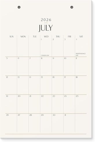 Karto Magnetic Calendar for Refrigerator 2026-2027 - Vertical 6x9 inch July 2026 to December 2027 - Small, Versatile and Easy Planning with Aesthetic Fridge Calendar Magnet - Beige in Kuwait