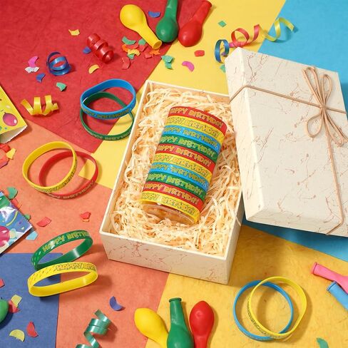 24 Pcs Cartoon Animation Party Favors Happy Birthday Bracelet Decorations 6 Styles Silicone Wristband Bulk for Cartoon Theme Birthday Party Supplies in Kuwait
