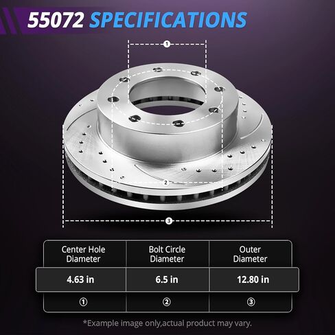 Front Brake Rotors Replacement for 2003 2004 2005 2006 2007 2008 2009 2010-2020 Chevy Express 3500, for Silverado Suburban GMC Sierra 1500 2500 3500 HD Brakes, Drilled Slotted Front 12.8" in Kuwait