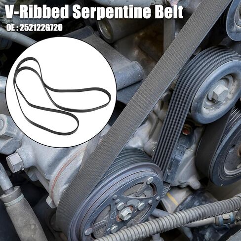 X AUTOHAUX Car Engine Multi V-Ribbed Serpentine Drive Belt No.25212-2G720/25212-2G700 for Hyundai Sonata 2.0L 2.4L 2009-2012 for Kia Optima 2.0L 2010-2013 in Kuwait