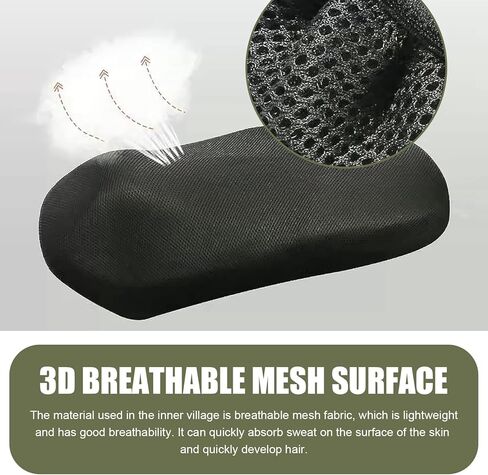 Motorcycle Seat Cover, Heat-insulating Double-sided Mesh Holes Breathable Burn-resistant Honeycomb Mesh Motorcycle Seat Pad, Detachable & Washable Summer Essential Accessory (Black) in Kuwait