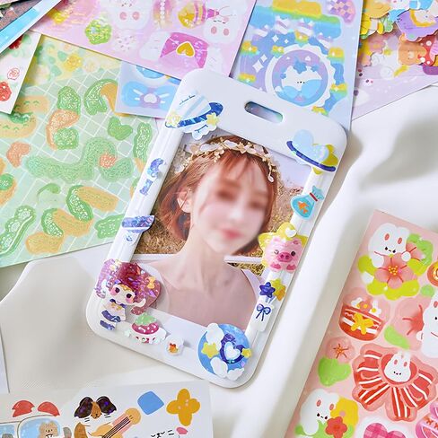 50 Sheets Kawaii Korean Style Decorative Sticker Set for Photocards, Journaling, Scrapbooking, and Aesthetic Crafts in Kuwait