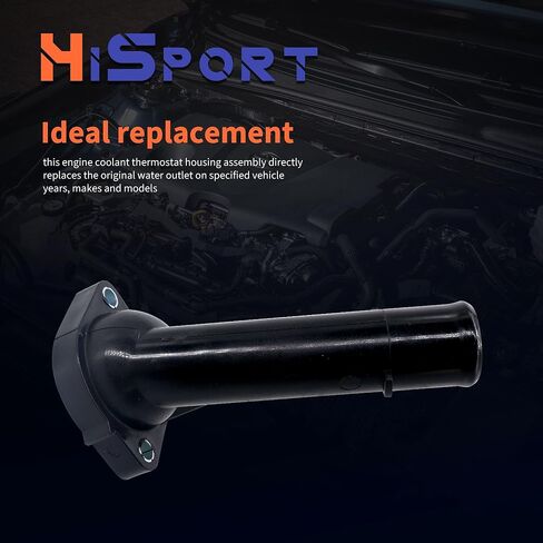 HiSport 16321-74050 Radiator Coolant Filler Water Inlet Thermostat Housing Compatible with Toyota Camry 1992-2001, Celica 1992-1999, Rav4 1996-2000, Solara 2000, 902-5000 in Kuwait