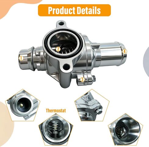 902-5153 Engine Coolant Thermostat Housing Assembly BL3Z8A586D Compatible with Ford F-150 5.0L V8 2011-2022 Compatible with Lobo 2011-2022 Compatible with Lincoln Mark LT 2011-2014 86013 CO34944 in Saudi Arabia
