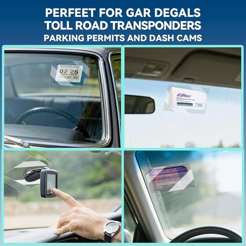 Windshield Sticker Protector Sheets, 3 Pack – 4"×6" Heat-Resistant Static Cling Film for Car Decals, Easy Apply & Remove, Leaves No Residue in Saudi Arabia