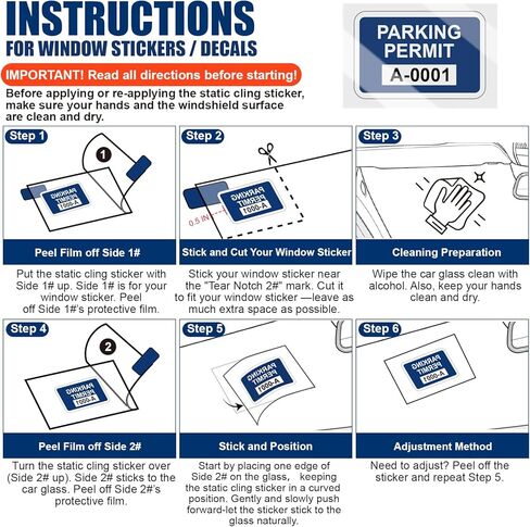 Windshield Sticker Protector Sheets, 3 Pack – 4"×6" Heat-Resistant Static Cling Film for Car Decals, Easy Apply & Remove, Leaves No Residue in Saudi Arabia