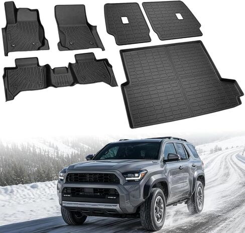 Floor Mats Compatible with Mazda CX-5 2026,All Weather Protection Duarble TPE Cargo Liner with Backrest Mats, Door Sill Guards Accessories Compatible with Mazda CX5 2026 in Saudi Arabia