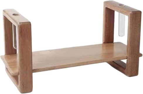 Bookshelf Home Simple Bookshelf Adjustable Desk Wooden Storage Rack with Glass Tube for Living Room Home Office in Saudi Arabia