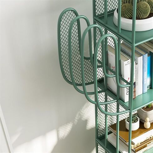 Bookshelf Picture Book Shelf, Living Room, Creative Floor-Standing Bookshelf, Special-Shaped Iron Art, Simple Bedroom Bookcase Storage Rack for Living Room Home Office in Saudi Arabia