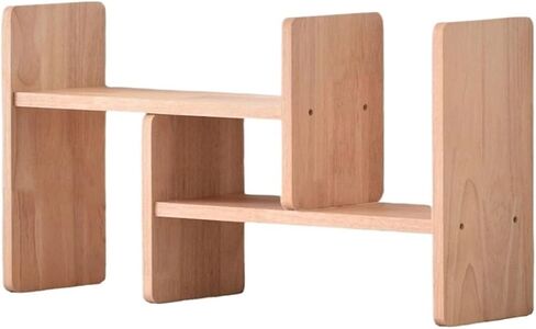 Bookshelf Extendable Minimalist Storage Rack Wooden Home Tabletop Bookshelf for Living Room Home Office in Saudi Arabia