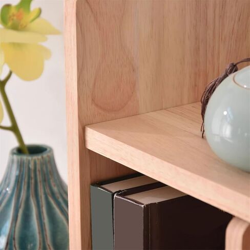 Bookshelf Extendable Minimalist Storage Rack Wooden Home Tabletop Bookshelf for Living Room Home Office in Saudi Arabia