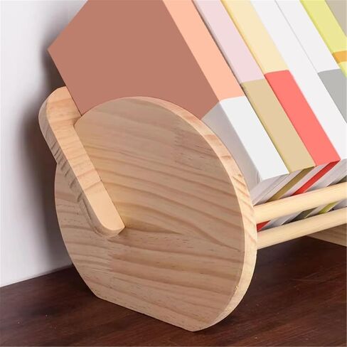 Bookshelf Nordic Creativity Wooden Small Sofa Bookshelf Tabletop Inclined Organizer Rack for Living Room Home Office in Saudi Arabia