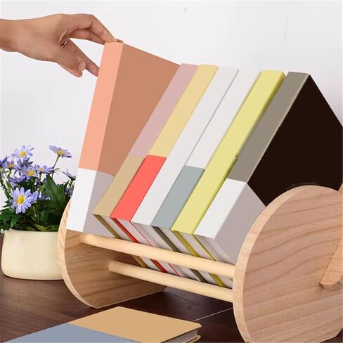 Bookshelf Nordic Creativity Wooden Small Sofa Bookshelf Tabletop Inclined Organizer Rack for Living Room Home Office in Saudi Arabia