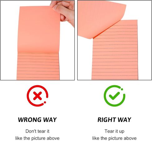 18 Pack Lined Sticky Notes 9 Bright Colors Self-Stick Note Pads with Lines 4x6 & 3x3 Super Sticking Power Memo Pads Big Rectangular Notes Pad Its for Office, School, Meeting in Kuwait