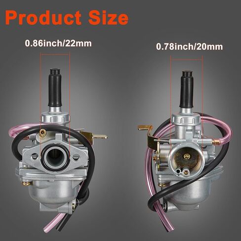 مكربن ​​XR50 CRF50 مع فلتر هواء وصمام وقود بيتكوك، مناسب لدراجة Honda CRF50F Z50 CRF XR 50R Z50R Z50A Mini Trail 50 الصغيرة، متوافق مع CRF50F 2004-2017، XR50R 2000-2003، Z50A 1972-1977 in Kuwait