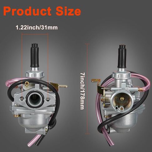 مكربن ​​XR50 CRF50 مع فلتر هواء وصمام وقود بيتكوك، مناسب لدراجة Honda CRF50F Z50 CRF XR 50R Z50R Z50A Mini Trail 50 الصغيرة، متوافق مع CRF50F 2004-2017، XR50R 2000-2003، Z50A 1972-1977 in Kuwait