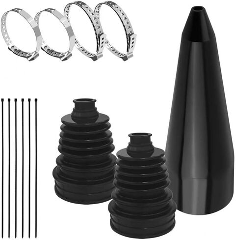 2PCS Split CV Boot Repair Kit with Expander Tool and Clamps, Professional Silicone CV Joint Boots for Waterproof Anti-mud Splash, Universal Tie Rod Boots Fits 2.32" 2.86" 3.46" Calibers in Kuwait