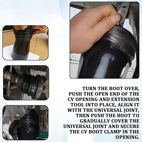 2PCS Split CV Boot Repair Kit with Expander Tool and Clamps, Professional Silicone CV Joint Boots for Waterproof Anti-mud Splash, Universal Tie Rod Boots Fits 2.32" 2.86" 3.46" Calibers in Kuwait