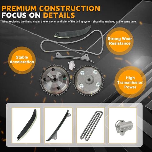 مجموعة سلسلة التوقيت PANGOLIN مع ترس VVT يناسب 2014-2016 Elantra Tucson Kia Soul Forte5 2.0L جزء استبدال السيارات، استبدال 24321-2E200 24350-2E200 24370-2E200 in Kuwait