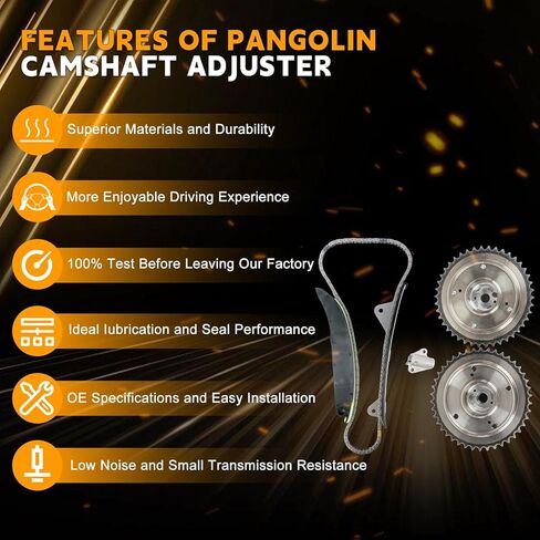 مجموعة سلسلة التوقيت PANGOLIN مع ترس VVT يناسب 2014-2016 Elantra Tucson Kia Soul Forte5 2.0L جزء استبدال السيارات، استبدال 24321-2E200 24350-2E200 24370-2E200 in Kuwait