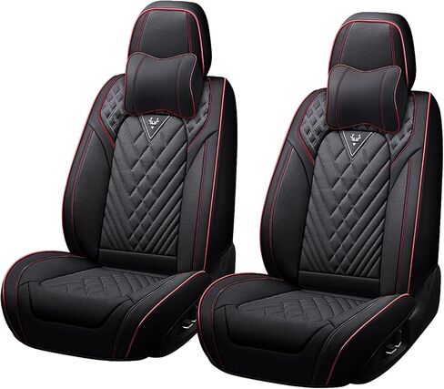 Truck Seat Covers for Mercedes Benz Sprinter 2500 2017-2026,Premium Nappa Leather Breathable Waterproof Sports Seat Cover,Easy to Install Automotive Seat Covers Standard 2 Seats（Black & Gray） in Saudi Arabia