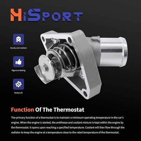 HiSport مبرد ترموستات الإسكان 902-5140 متوافق مع نيسان 370Z، ماكسيما، بديل لإنفينيتي EX35، EX37، FX35، FX37، Q40، Q50، Q60، Q70، Q70L، QX50، QX60، QX70، G25، G37، I30، M35h، M37 in Kuwait