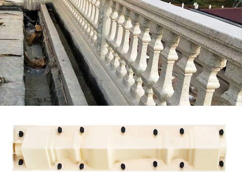 Roman Cement Railing Moulds, 2PCS 70CM Front Rear Moulds Balustrades Mold DIY Column Balcony Fence Balustrade Mold, Balustrades Mold for Concrete Plaster Cement Plastic Casting in Saudi Arabia