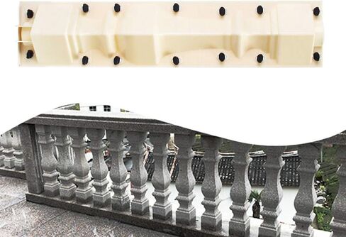 Roman Cement Railing Moulds, 2PCS 70CM Front Rear Moulds Balustrades Mold DIY Column Balcony Fence Balustrade Mold, Balustrades Mold for Concrete Plaster Cement Plastic Casting in Saudi Arabia