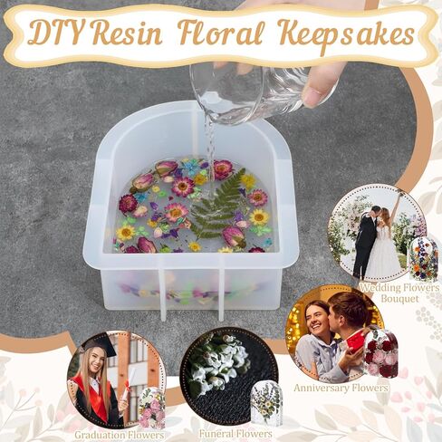 3Pcs Large Arch Silicone Mold Resin Molds for Epoxy Resin, Large Mold for Flower Preservation, Deep Pour Molds for Furniture Decor, DIY Wedding Bouquets Preservation, Valentine's Day Gifts in Saudi Arabia
