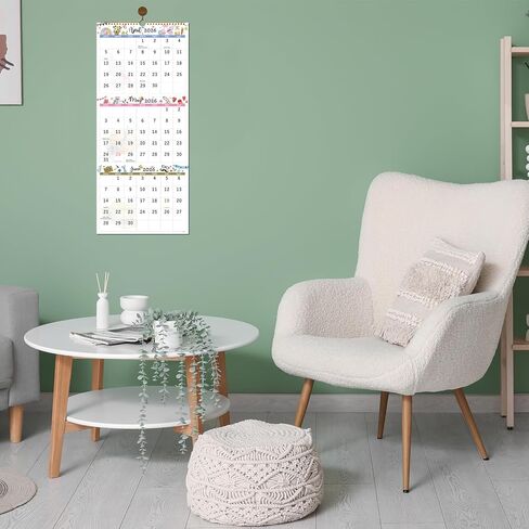 Calendar 2026-2027 - 3-Month Wall Calendar 2026-2027 Vertical Display (Folded in a Month), May 2026 - June 2027, 11" x 26" in Saudi Arabia