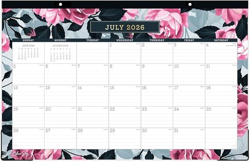 2026-2027 بلو سكاي روزفلت 11 بوصة × 17 بوصة تقويم حائط أكاديمي شهري، ألوان متنوعة (156553-A27) in Kuwait