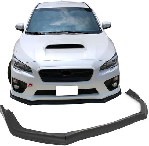 IKON MOTORSPORTS Front Bumper Lip, Compatible with 2015-2021 Subaru WRX & WRX STI, CS Style Gloss Black PP Polypropylene Air Dam Chin Spoiler Protector Splitter 3PCS in Kuwait