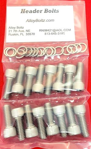 ALLOYBOLTZ- COMPATIBLE WITH FORD SMALL BLOCK SBF 260 289 302 STAINLESS STEEL ENGINE ALLEN BOLT KIT FITS DRIVERS SIDE PUMP INLET TYPE ONLY in Saudi Arabia
