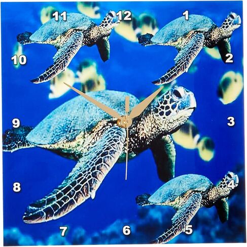 3dRose DPP_26849_3 Sea Turtles-Wall Clock, 15 by 15-Inch in Saudi Arabia