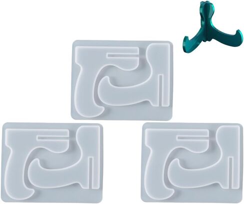Angoily Silicone Mobile Phone Holder Mold 3.46X2.76 Inch DIY Resin Phone Stand Mold for Crystal Epoxy Art Display Mini Easel Frame Crafting in Kuwait