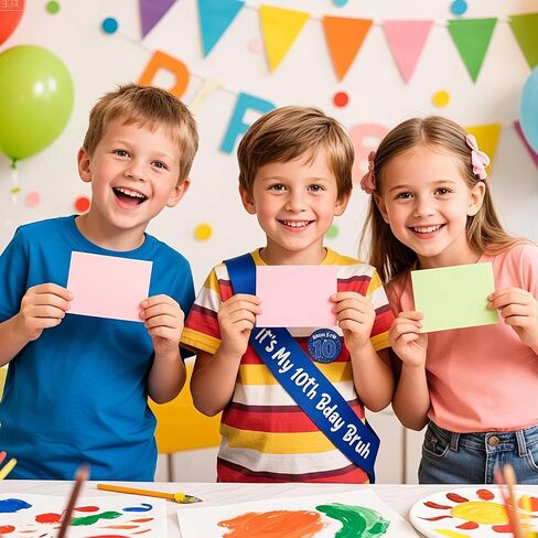10th Birthday Decorations Gift Boy - 2 Pcs It's My 10th Bday Bruh Sash Bruh I'm 10 Pin Badge Blue Silver Party Supplies Gift for Boys 10 Year Old Birthday Party Decor Accessories in Saudi Arabia