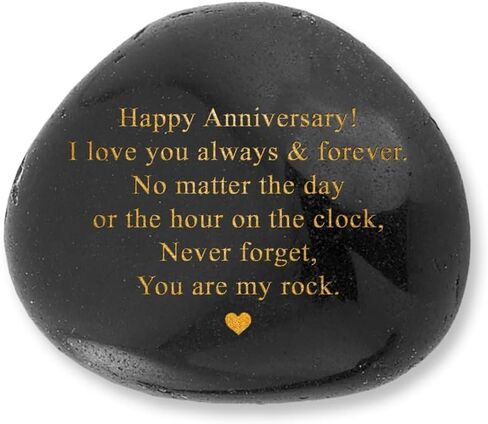 VELENTI Mothers Day Gifts - You are My Rock Mom Gifts from Son, Gifts for Mom from Daughter - Sentimental Gifts for Mothers, Gifts for Her, Gifts for Women Who Have Everything – Black in Saudi Arabia