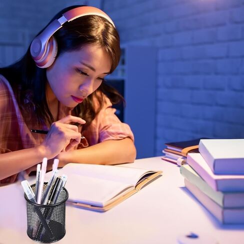 3pcs Pen Holder for Desk, Metal Mesh Pen Cup Paper Clip Holder Memo Pad Holders Stationary Organizer for Desk, Desk Accessories for Office School Home(COLOR:black) in Saudi Arabia