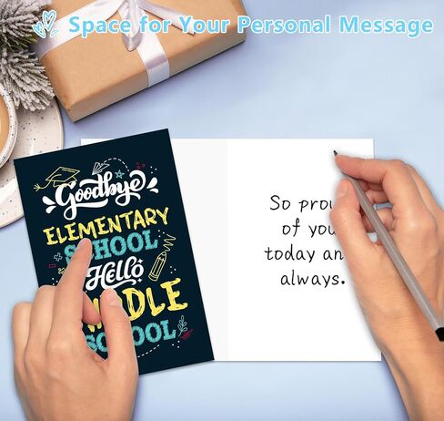 Elementary School Graduation Card - 5th & 6th Grade Graduation Card for Him Her Congrats Grad Gifts Cards for Her Him Boys Girls Son Daughter Granddaughter Grandson in Saudi Arabia