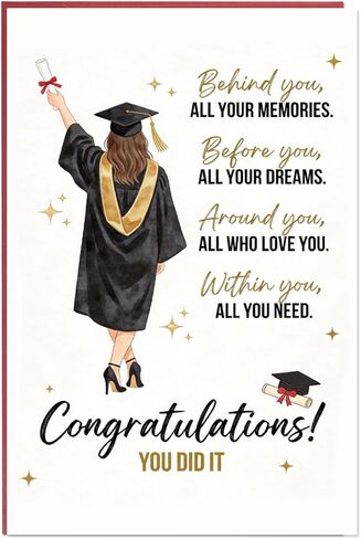 High School Graduation Card for Her Him, Class of 2026 Fun Facts, Graduation Congratulations Card for High School Grads, Funny Grad Gift for Boys Girls Daughter Son Women Men Friends in Saudi Arabia