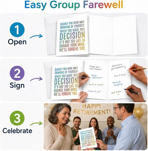 Andaz Press Funny Jumbo Retirement Card With Envelope 8.5 x 11 inch, Clearly You Were Only Thinking Of Yourself, 1-Pack, Includes Envelope Goodbye Cards For Coworker Coworker Leaving Card in Kuwait
