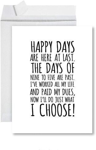 Andaz Press Funny Jumbo Retirement Card With Envelope 8.5 x 11 inch, Clearly You Were Only Thinking Of Yourself, 1-Pack, Includes Envelope Goodbye Cards For Coworker Coworker Leaving Card in Kuwait